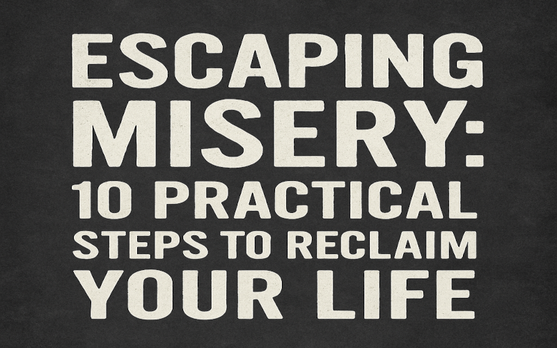 Escaping the Grip of Misery: Practical Ways to Reclaim Your Life